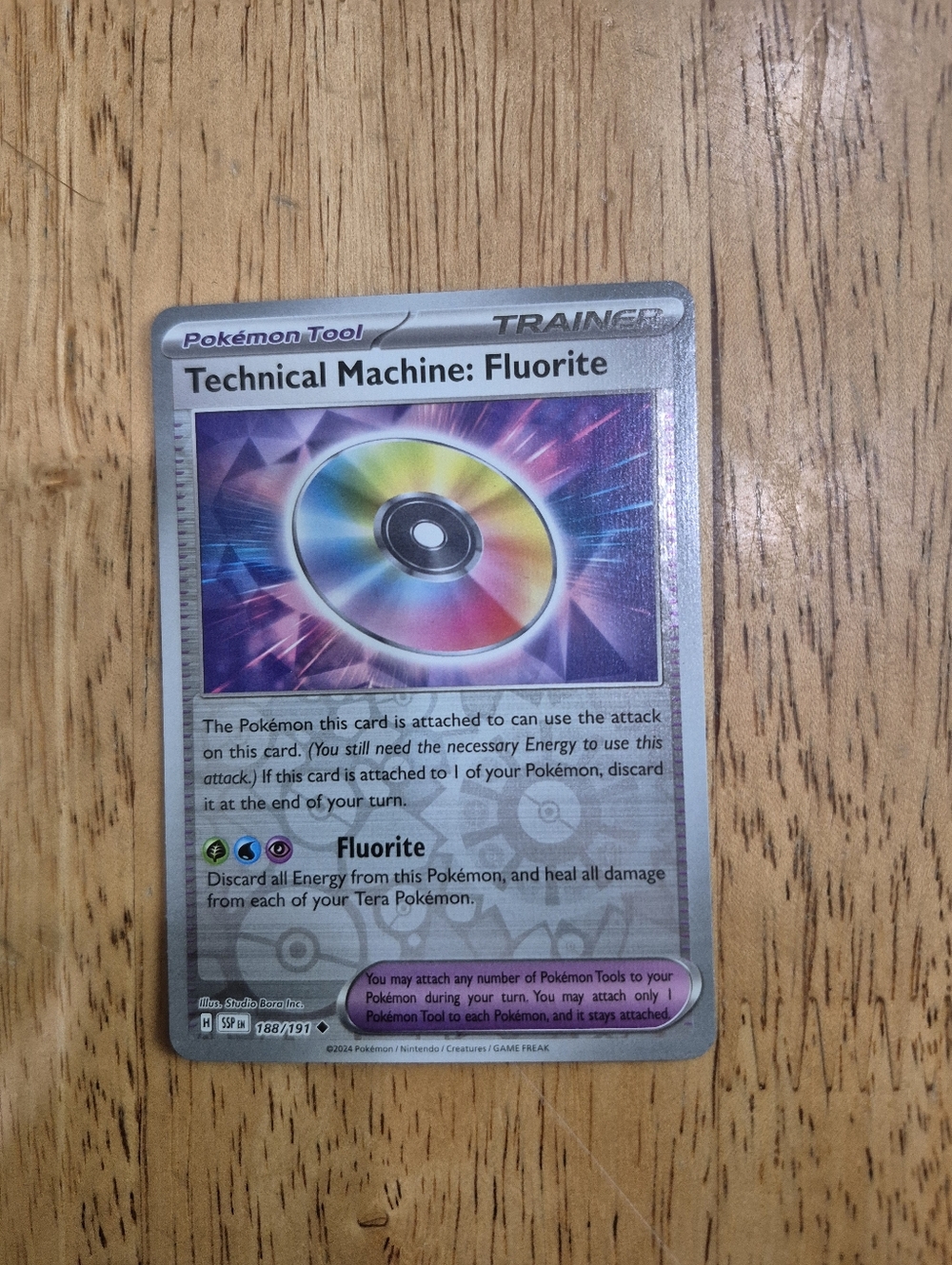 QTY 1 Pokémon Tool Card Technical Machine: Fluorite